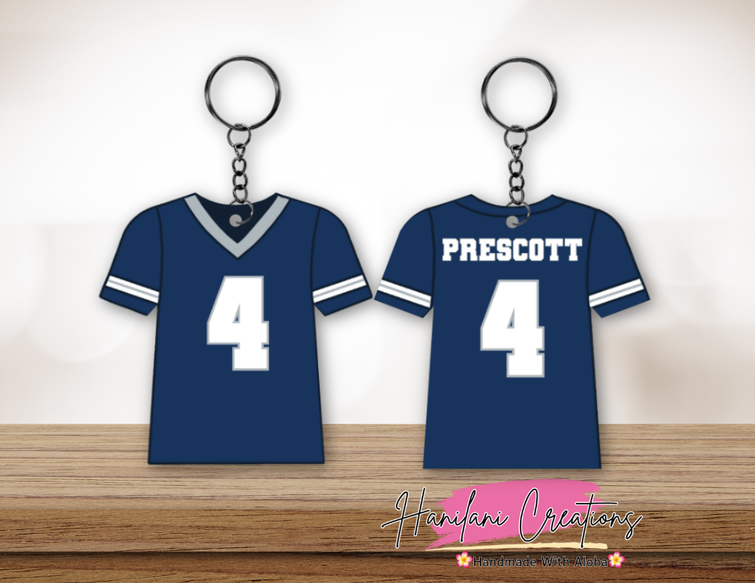DAL Cowboys Jersey Keychain