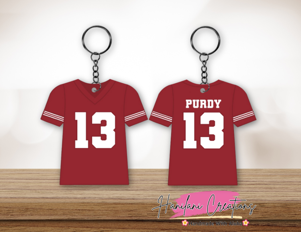 SF 49ers Jersey Keychain