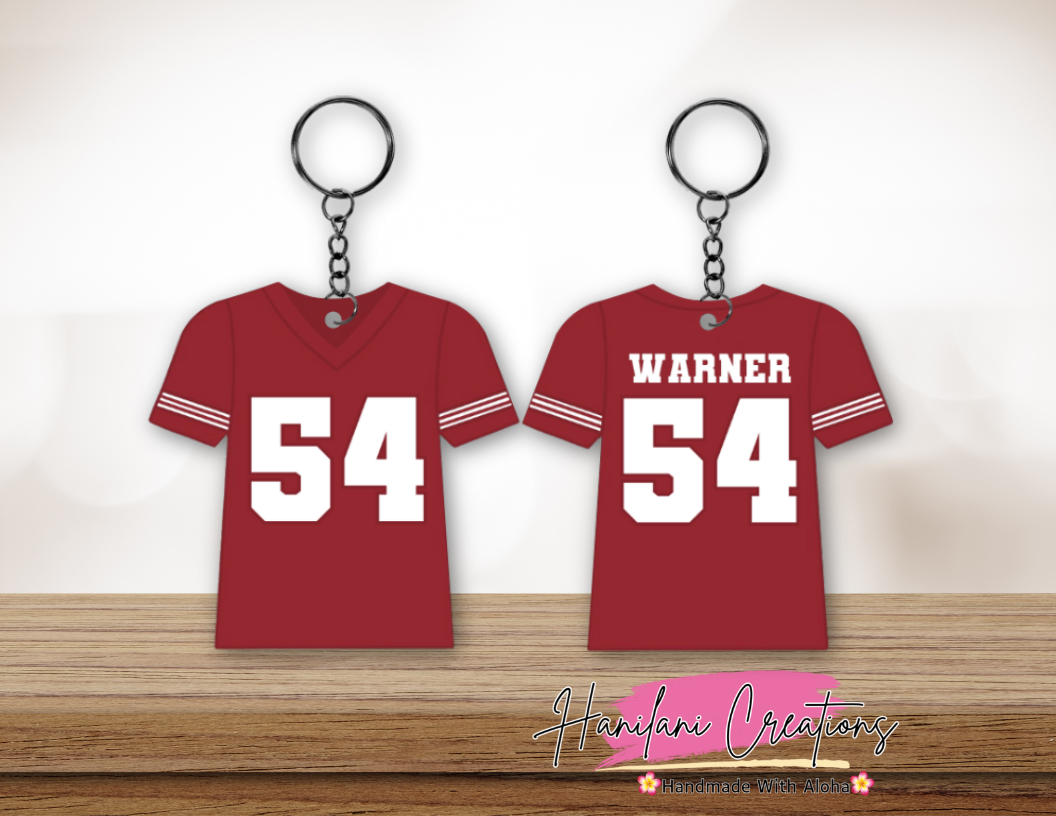 SF 49ers Jersey Keychain