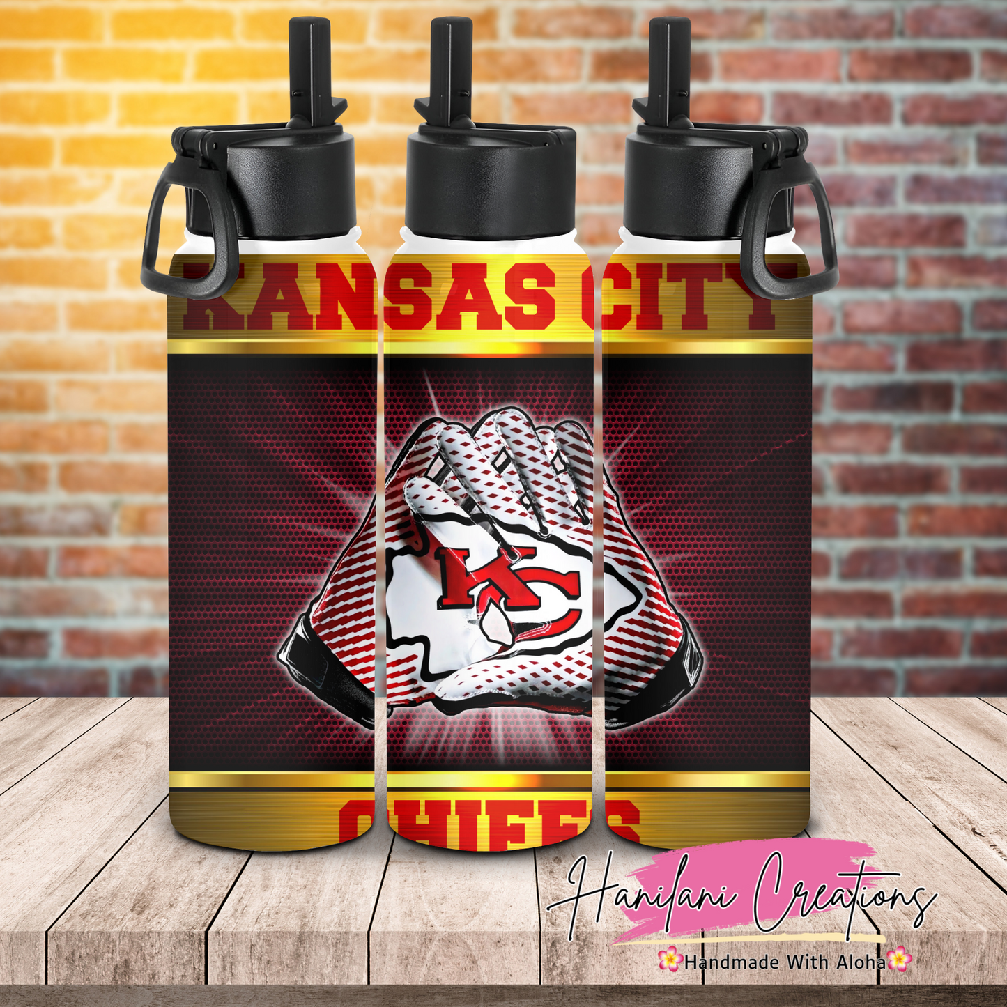 Chiefs Logo Gloves Water Bottle