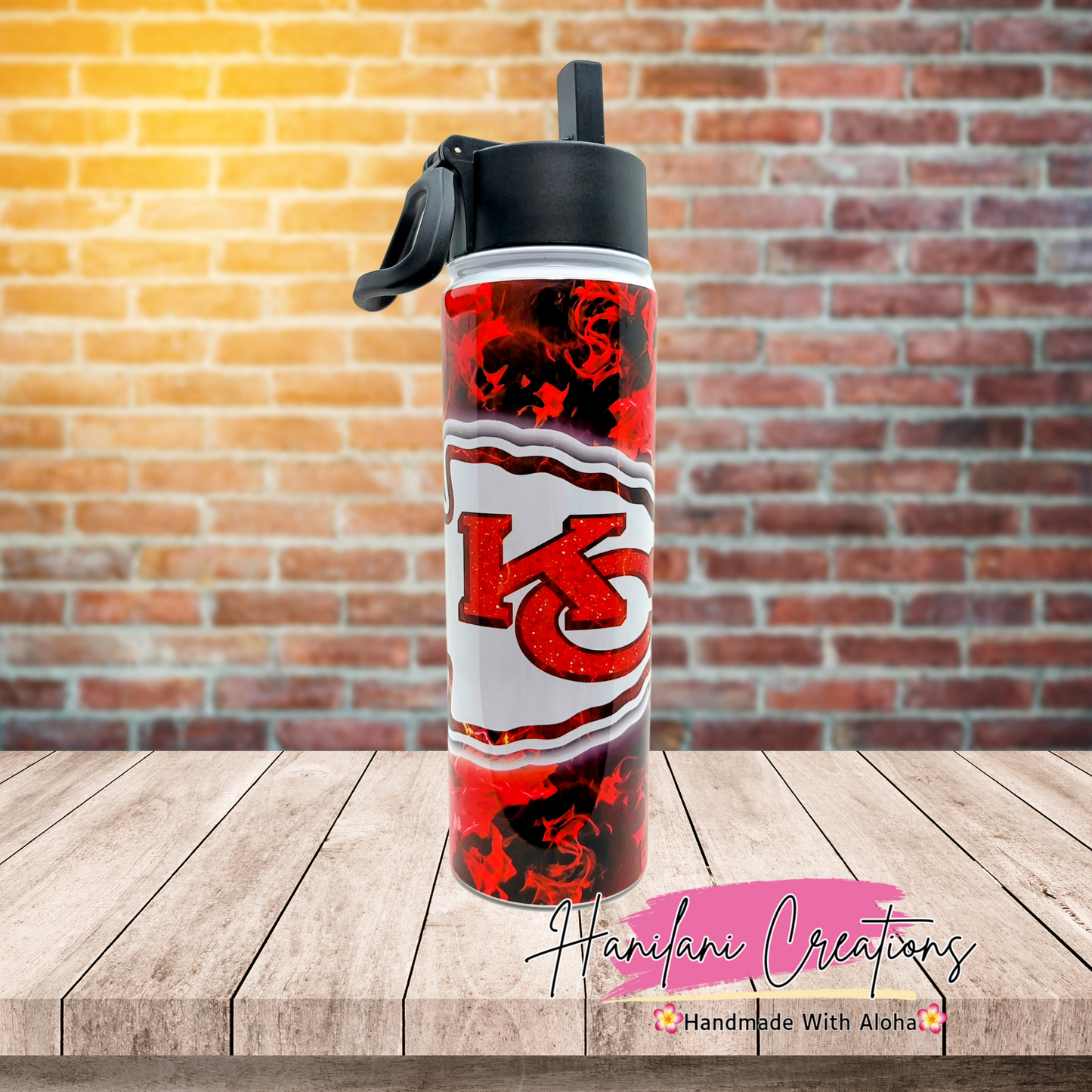 Chiefs Flames Water Bottle